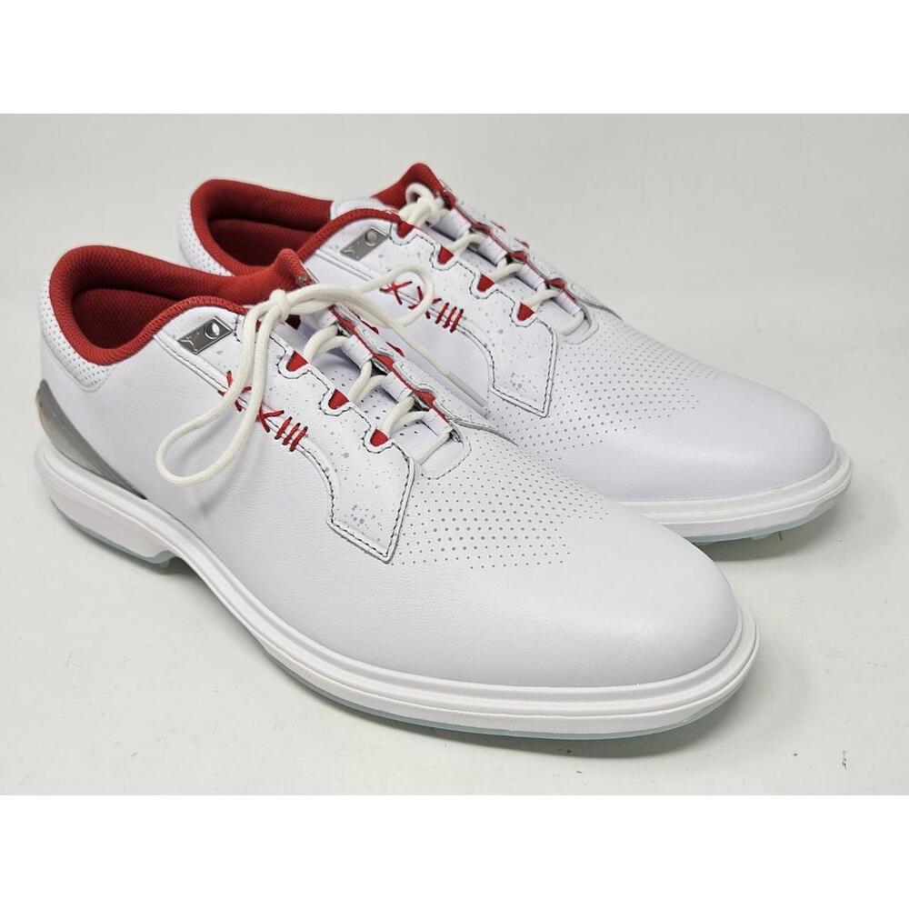 Nike Air Jordan ADG 5 Golf Shoes White Fire Red FQ6642-101 Sz 10.5